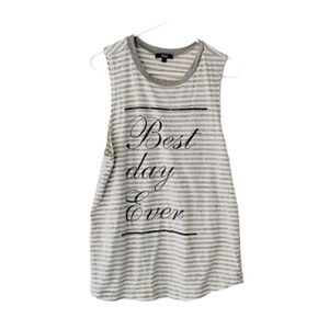 ISSI Best Day Ever Stripe Summer Instagrammable Tank Top
